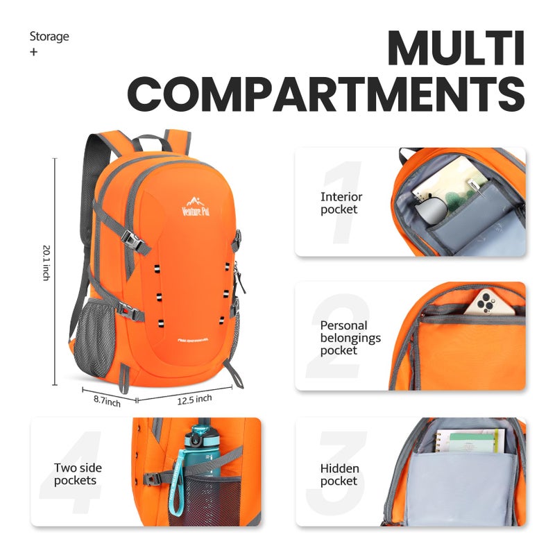Venture Pal 40L Lightweight Packable Travel Hiking Backpack Daypack - Image 3