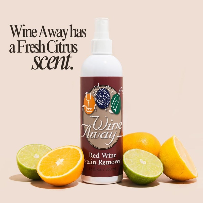 Wine Away واين أواي مزيل بقع النبيذ الأحمر - بخاخ تنظيف مثالي للأقمشة والتنجيد والسجاد - يزيل بقع النبيذ - رش وغسل الملابس لإزالة البقع - إز��لة النبيذ - 12 أونصة، عبوة مزدوجة - Image 5