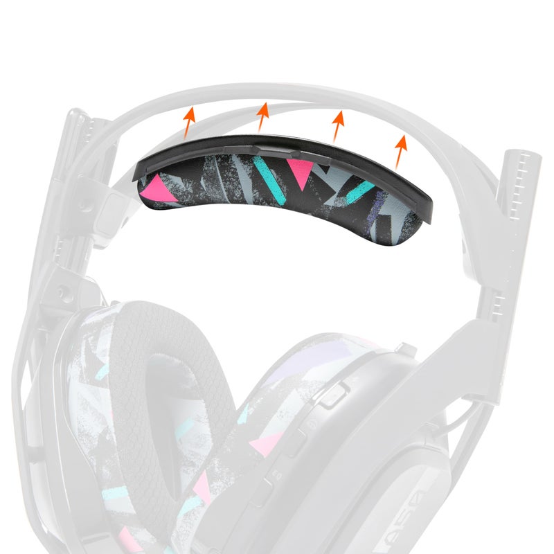 WC BandZ A50 Upgraded Headband Replacement Kit for Astro A50 Gen 4 Gen 5 A50X by Wicked Cushions Enhanced Comfort Style Easy Installation 90s Black - Image 2