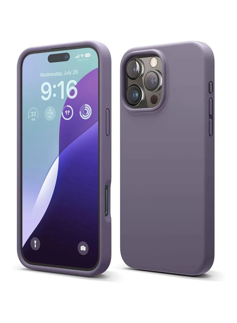 ACLIX Silicone Case Compatible with iPhone 16 Pro Max, Slim Liquid Silicone Phone Case with 3-Layer Soft Rubber Shockproof TPU Lining, (Deep Lavender) - Image 1