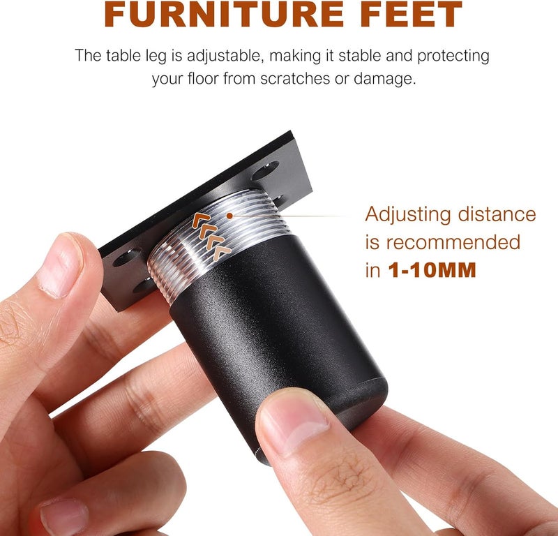 8pcs Adjustable Heavy Duty Metal Furniture Feet 5cm Sofa Cabinet Riser Levelers for DIY Furniture Replacement Legs - Image 3