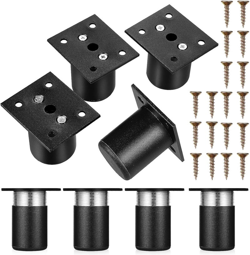 8pcs Adjustable Heavy Duty Metal Furniture Feet 5cm Sofa Cabinet Riser Levelers for DIY Furniture Replacement Legs - Image 1