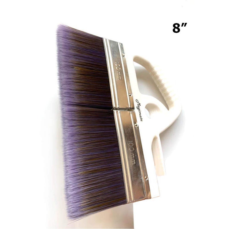 Magimate Large Paint Brush, 8 Inch, Wide Stain Brush for Floors, Doors, Wallpaper Paste and Decks, Soft Synthetic Filament with Ergonomic Handle White - Image 2