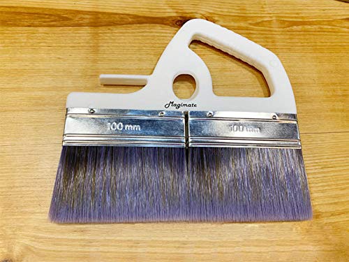 Magimate Large Paint Brush, 8 Inch, Wide Stain Brush for Floors, Doors, Wallpaper Paste and Decks, Soft Synthetic Filament with Ergonomic Handle White - Image 4
