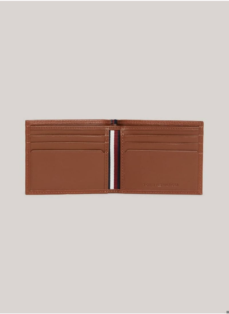 TOMMY HILFIGER - Men's Premium Leather Small Credit Card Wallet -  Leather, Brown - Image 1