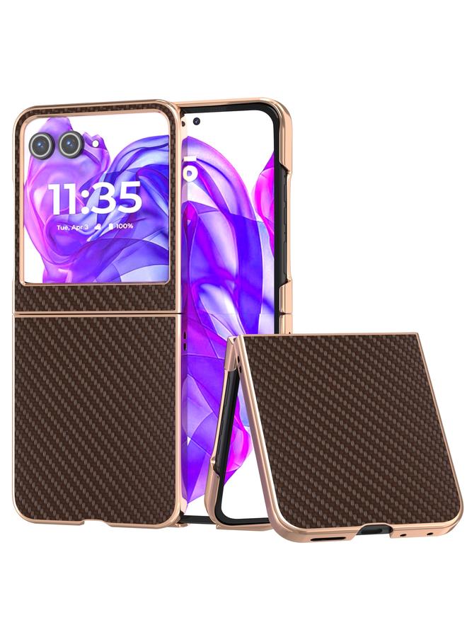 S-TOP Case For Motorola Razr 50 / Razr 60 Nano Electroplating Carbon Fiber Texture Phone Case - Image 1