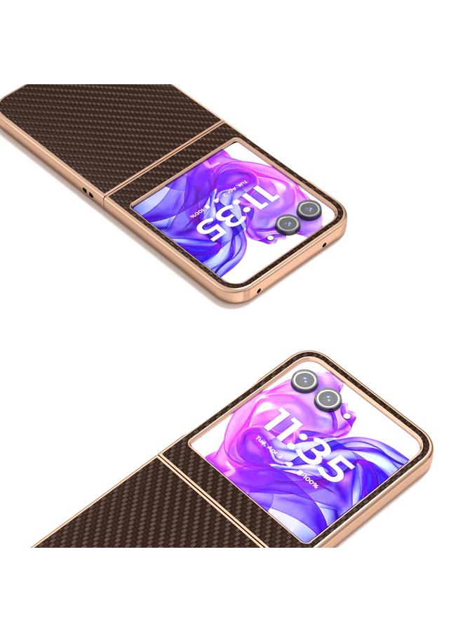 S-TOP Case For Motorola Razr 50 / Razr 60 Nano Electroplating Carbon Fiber Texture Phone Case - Image 3