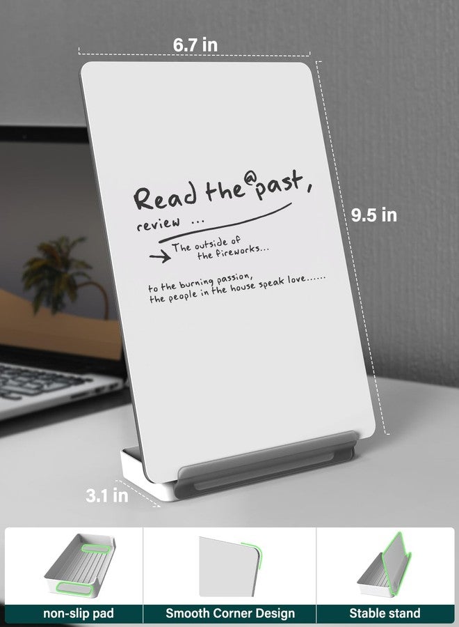 Yagee Desktop Whiteboard with Storage, Dry Erase Board with Phone & Tablet Stand, to-do List Memo, Double-Sided Writing Board for Office and School Supplies, 9.5''×6.7'', Marker＆Duster Included - Image 5