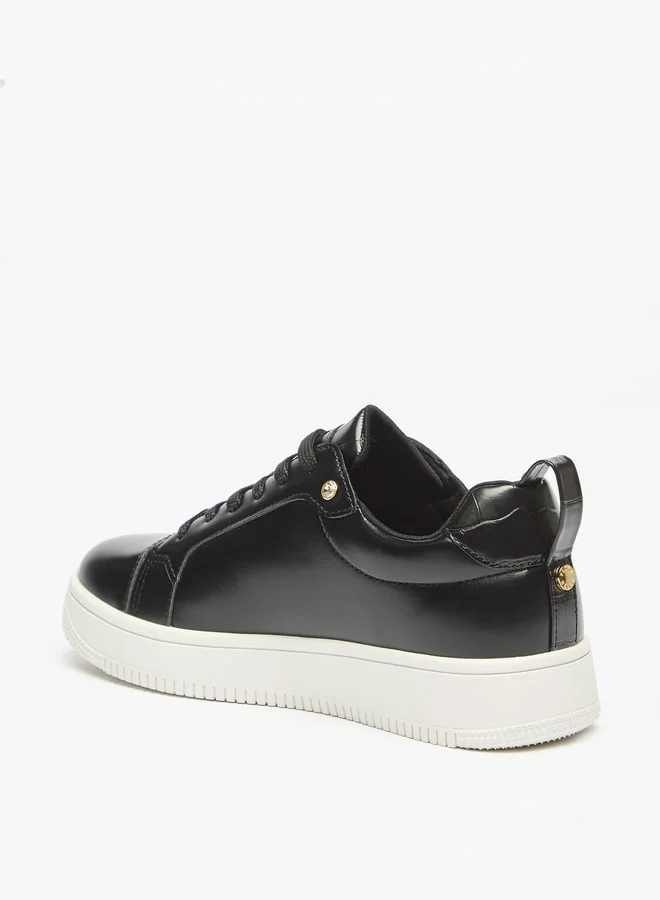 Flora Bella By Shoexpress Women's Solid Low Ankle Casual Shoes Sneakers With Lace-Up Closure