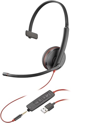 Poly Plantronics Blackwire 3215 USB-A Headset, On-Ear Mono Headset, Wired - Image 1