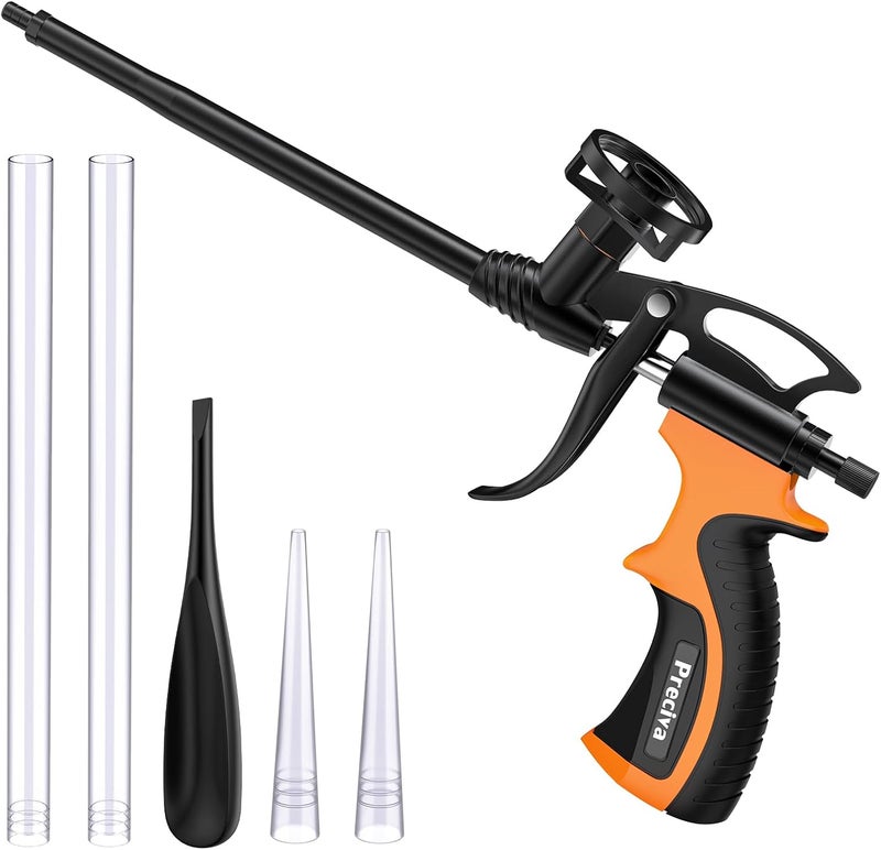 Preciva Foam Gun, Professional Foaming Gun Heavy Duty PU Expanding Foam Gun Spray Application Applicator - Image 1