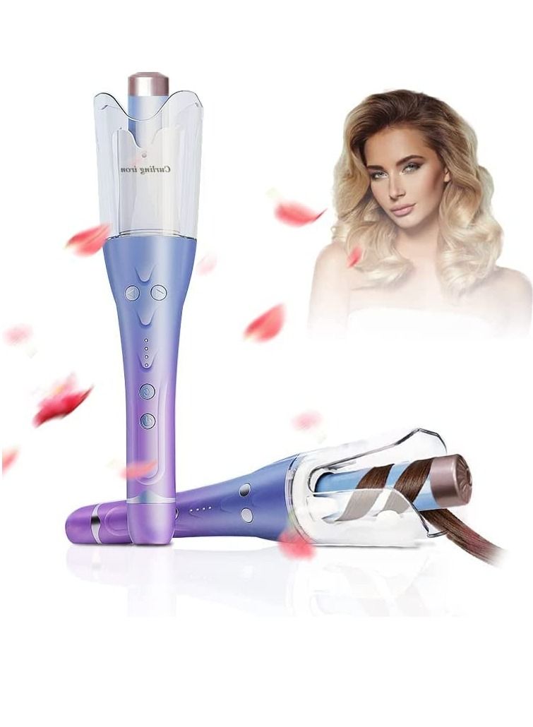 NIBEMINENT Automatic Hair Curler with Adjustable 4 Temps Levels, Curling Iron 1” for Styling, Rotating Dual Voltage, Smart Anti-Stuck, Anti-Scald Auto Shut-Off - Image 1