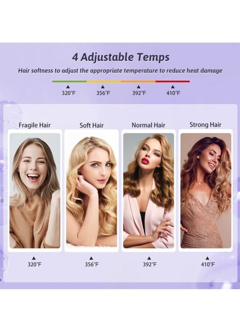 NIBEMINENT Automatic Hair Curler with Adjustable 4 Temps Levels, Curling Iron 1” for Styling, Rotating Dual Voltage, Smart Anti-Stuck, Anti-Scald Auto Shut-Off - Image 4