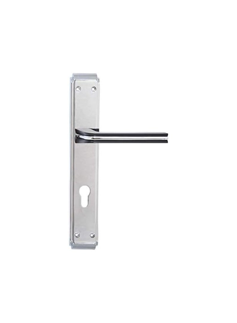 KNP KNP Zinc Door Handle Silver and Black Designed for modern and contemporary interiors combines durability, functionality, and aesthetics.