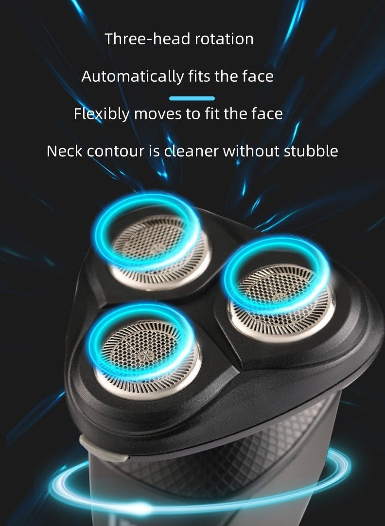 LINGKE Three-head three-in-one shaver set men's beard shaver washable - Image 4
