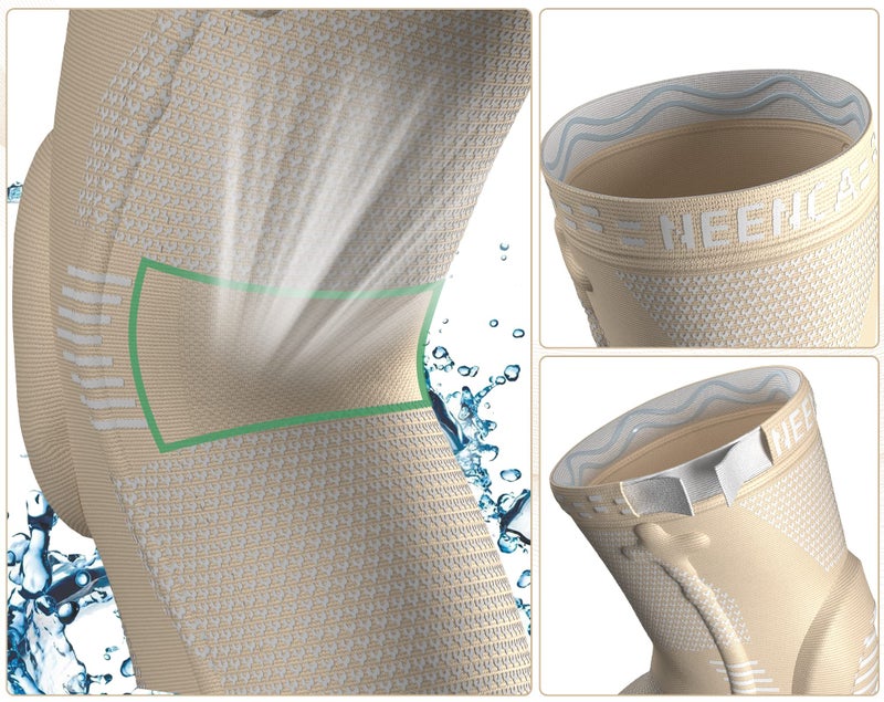 نينكا نينسا 2 حزمة الأقواس ركبة لأكمام ركبة آلام في الركبة مع وسادة جل الرضفة والمثبتات الجانبية دعم الركبة لالتهاب المفاصل الهضرمة المفصلية. - Image 3