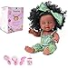TUSALMO 10 INCH Black Baby Doll Toy with Accessories African American Baby Dolls in Gift Box Ideal Holiday Christmas Birthday Gift for 3 Year Old Girls Soft Body Black Dolls for Toddlers - Image 3