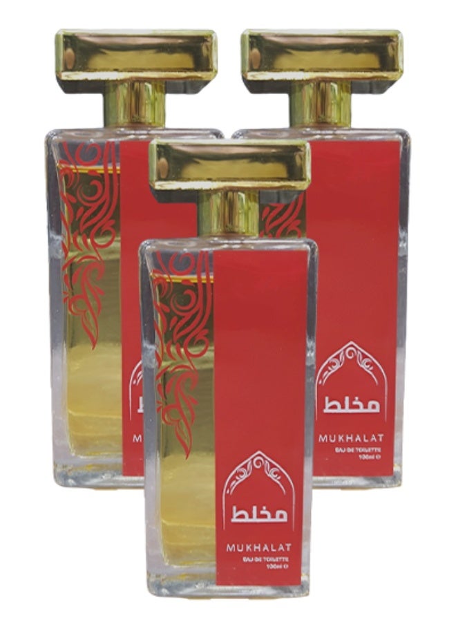 NAF 3 Pieces Mukhalat Perfume For Unisex 100ml EDT - Image 1