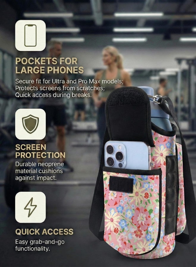 WINTOJO Magnetic Gym Bag for Women Men, Neoprene Water Bottle Carrier Bag with Strap fits 18-40oz, Crossbody Bag with Pockets for Bottles, Phone & Keys, Cute Mini Gym Bag Essentials GTT-04 - Image 5