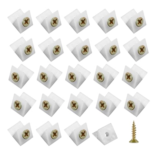 kuvanspok Drawer Reinforcement Repair Kit for Furniture Sagging Drawer, Fixing Repair Wedges, Brackets Plastic Angle Code Bracket Fastener(50PCS) - Image 1