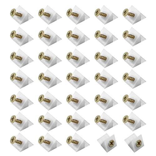 kuvanspok Drawer Reinforcement Repair Kit for Furniture Sagging Drawer, Fixing Repair Wedges, Brackets Plastic Angle Code Bracket Fastener(50PCS) - Image 2