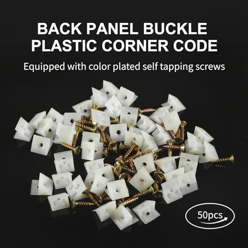 kuvanspok Drawer Reinforcement Repair Kit for Furniture Sagging Drawer, Fixing Repair Wedges, Brackets Plastic Angle Code Bracket Fastener(50PCS) - Image 4