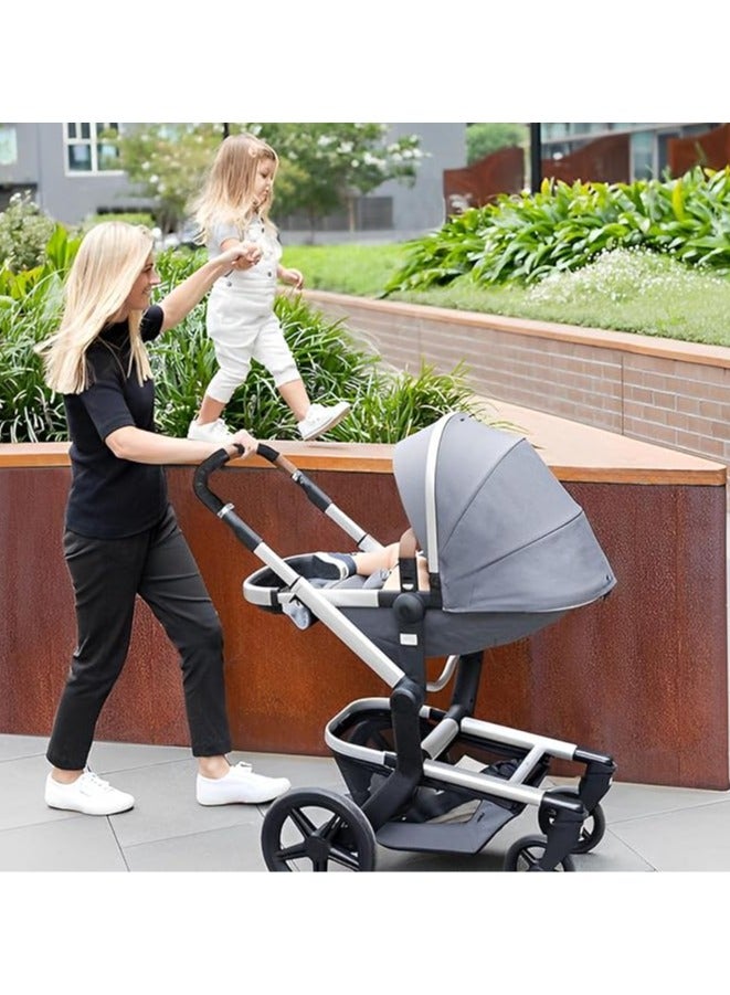 Stroller Handlebar Cover | Leather Handle Grip Replacement,Leather Handle Sleeve Cover Compatible Zipper-Opening, Stroller Accessories, PU Sleeve Protect Case For Armrest