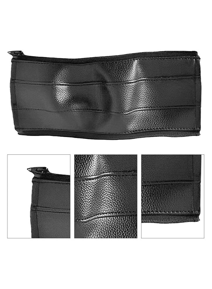 Stroller Handlebar Cover | Leather Handle Grip Replacement,Leather Handle Sleeve Cover Compatible Zipper-Opening, Stroller Accessories, PU Sleeve Protect Case For Armrest