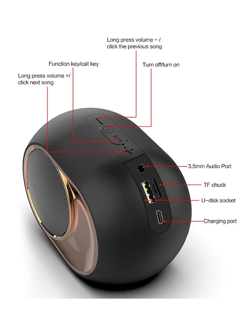 Music Pioneer X6 Portable Wireless Speaker - Deep Bass, TWS Stereo, Built-In Mic for Calls - FM Radio, TF Card, USB Playback - Ideal for Travel and Outdoor Use - Image 5