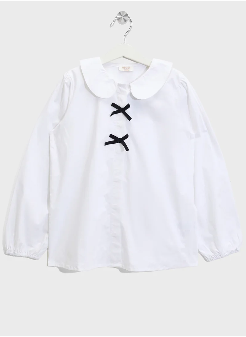 Ripples Girls Blouse With Bows