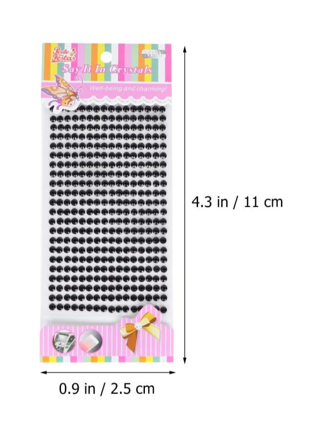 كلاراكو أحجار الراين اللاصقة ذاتية اللصق باللون الأسود مقاس 5 مم، 234 قطعة - Image 2