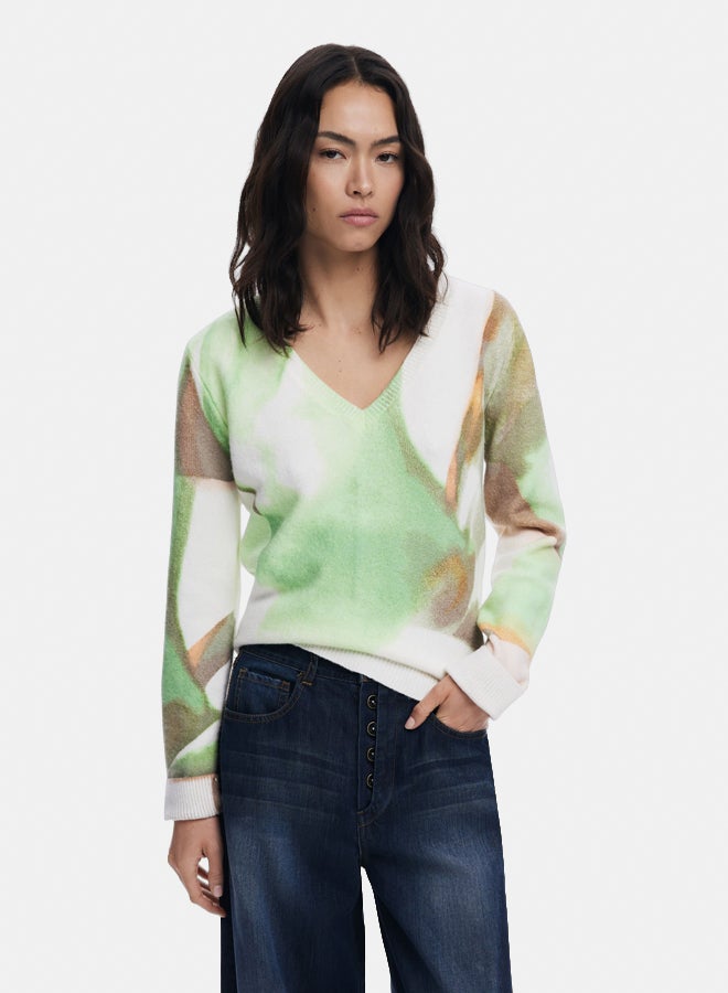 DESIGUAL Soft V-neck sweater - Image 2