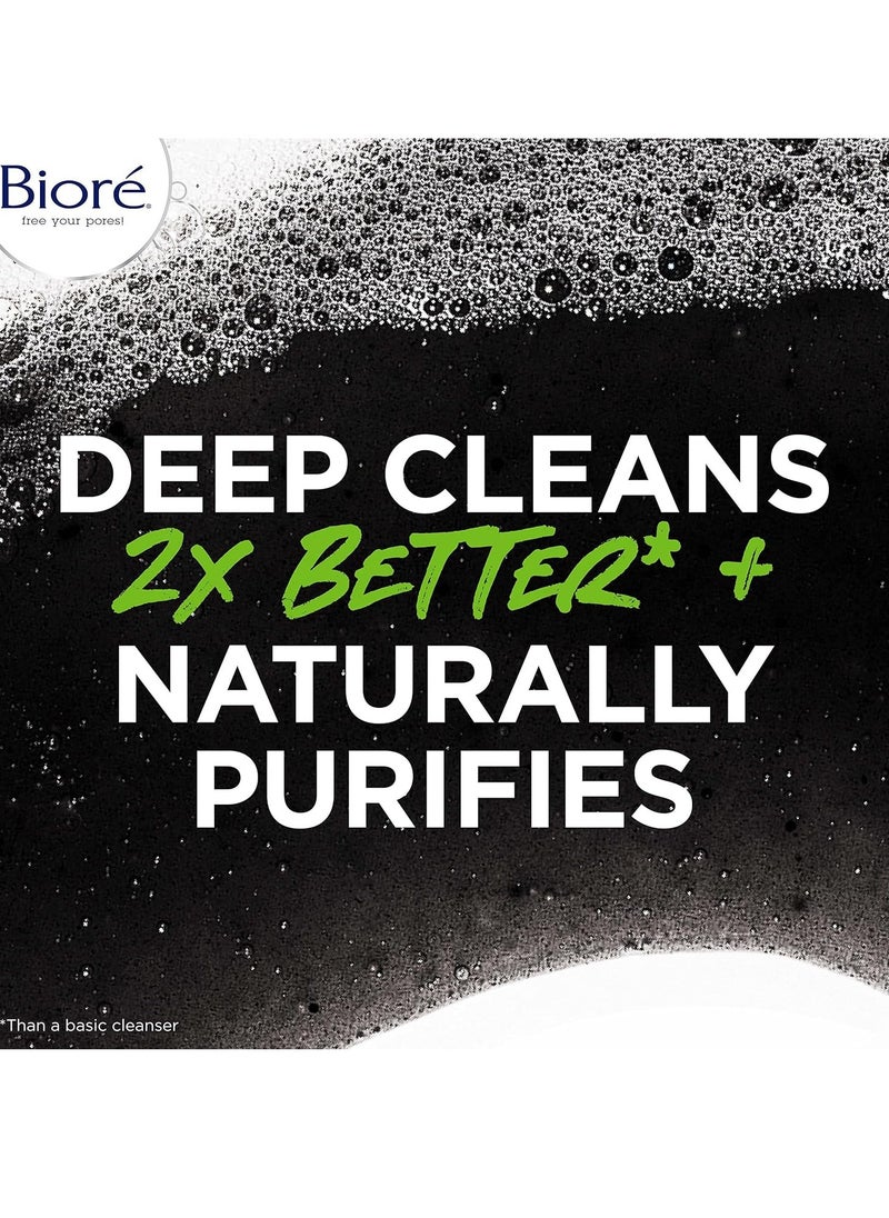 Biore Bioré Men's Skincare Charcoal Face Wash, Deep Cleans Pores & Refreshes Skin, 6.77 Fl. Ounces  - Image 2