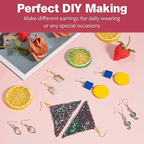 Aiythouy Hypoallergenic Earring Hooks, 600 Pcs Earring Making Supplies Kit with Earring Hooks, Jump Rings and Earring Backs for Jewelry Making (Silver and Gold) - Image 5