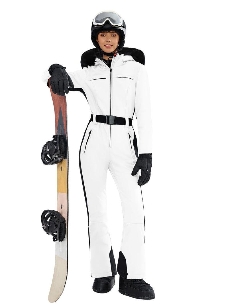 Yousify Womens Ski Suit One Piece Snowsuit Onesie Waterproof Windproof Ski Jacket Snowboard Sports Slim Jumpsuits Outerwear - Image 2