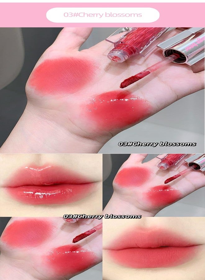 Gege Bear Dazzle Color Double-Headed Lip Glaze | 6 Gorgeous Shades | Matte & Gloss Finishes | Dual-Ended Lipstick and Lip Oil for Women | Moisturizing, Long-Wear Formula | (03# - Cherry Blossoms, 4g) - Image 4