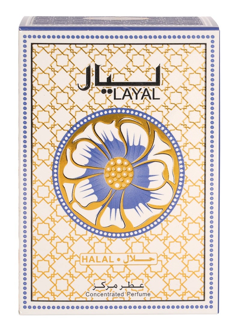 ATTAR LAYAL 12ML Unisex Concentrated Perfume Oil Alcohol-Free Fruity Sweet Musk-Based Long Lasting Halal Attar for Men and Women