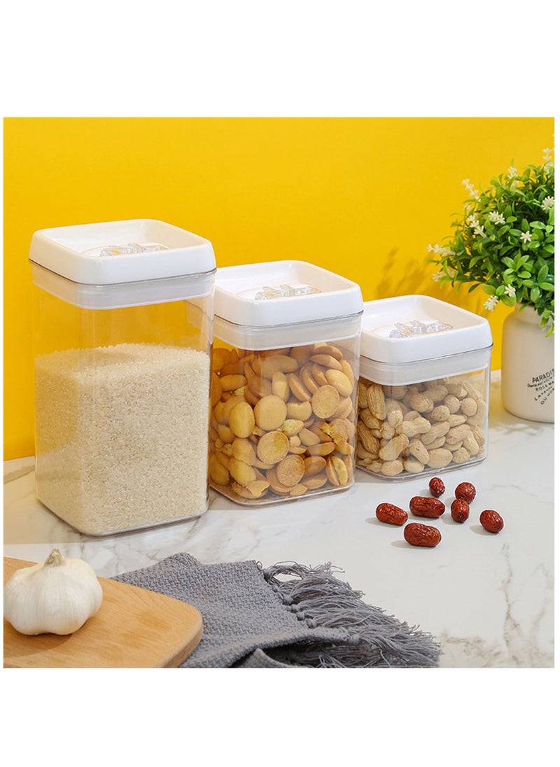 Arabest 9 PCS Storage Container with Lid Airtight Lock, Home Kitchen Organization Pantry Organizer, Acrylic Canister for Coffee Snack Cracker Pet Food Treat for Cat Dog  - Image 4