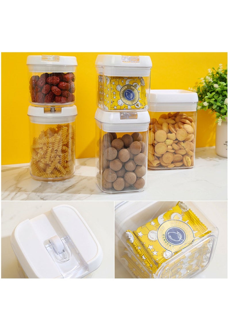 Arabest 9 PCS Storage Container with Lid Airtight Lock, Home Kitchen Organization Pantry Organizer, Acrylic Canister for Coffee Snack Cracker Pet Food Treat for Cat Dog  - Image 5
