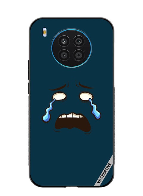 Protective Case Cover For Honor 50 Lite Crying Face Design Multicolour
