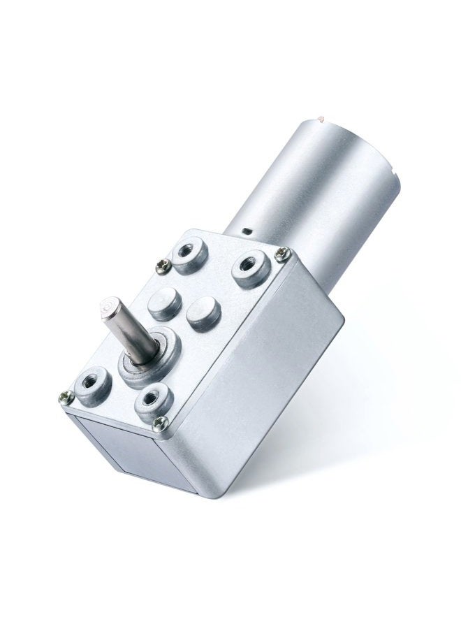 Greartisan DC 12V 100RPM Turbo Worm Geared Motor High Torque Turbine Worm Gear Box Reduction Motor 6mm Shaft JSX40-370 - Image 1