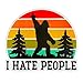 BDZMC 5 I Hate People Car Sticker Decal Waterproof Vinyl Bigfoot Sticker Sarcastic Sasquatch Decal Funny Bumper Sticker for Adults Fits Car Helmet Laptop Water Bottle Window Truck Skateboard - Image 2