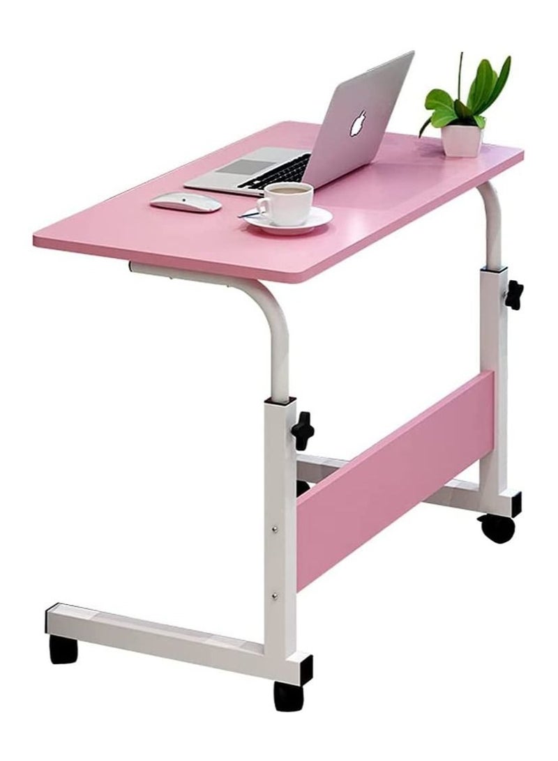 طاولة سرير جانبية قابلة للتعديل مع عجلات طاولة محمولة فوق السرير لعربة اللابتوب - Image 1