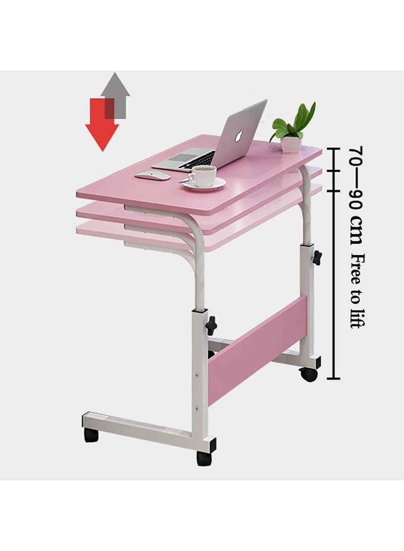 طاولة سرير جانبية قابلة للتعديل مع عجلات طاولة محمولة فوق السرير لعربة اللابتوب - Image 2