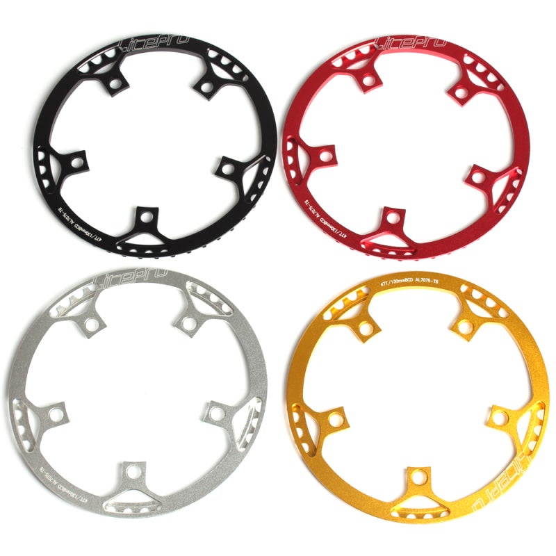 Litepro Chainring 47T Black 7075-T6 Aluminum Alloy Forged Lightweight Strong Strength - 130mm BCD 5 Bolts Single Speed Chainring for Folding Bike - Image 5