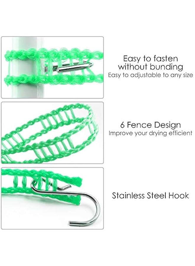 2 Pack Mesh Drying Rack Mesh Bags Closet Storage Accessory Organizers Two Layer, and 2 Pack Clothesline Clothes Drying Rope Portable Travel, Adjustable for Indoor Outdoor Laundry Clothesline, Per  - Image 4