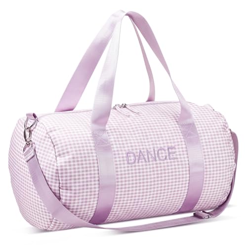 Locmeo Large Dance Bag for Girl Gift 19 x 94 x 87 Inch Sport Gym Travel Duffle Bag Girls Ballet Bags with Adjustable Carry Strap for Dancer Ballerina Cheer Competition Weekender OvernightPurple - Image 1