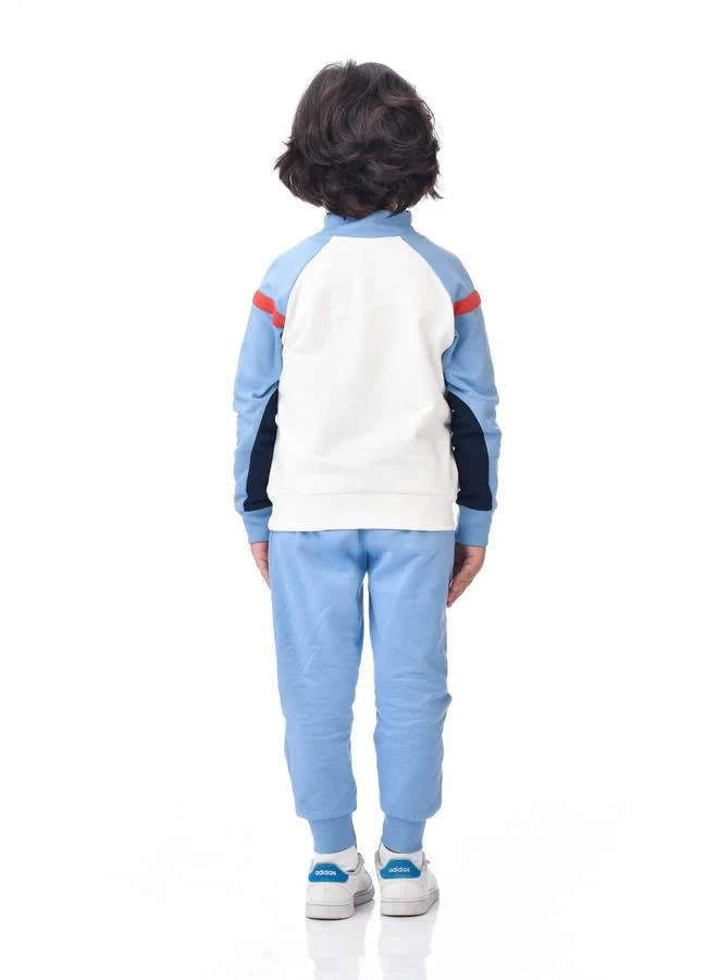 victor and jane Victor And Jane Boys Blue Raglan Sleeve Sweatshirt and Joggers Set