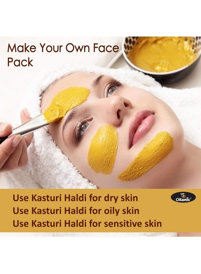Oilanic Kasturi Haldi Powder For Glowing Skin And Face Combo Pack 2 Jars Of 100 Gms(200 Gms) - Image 3
