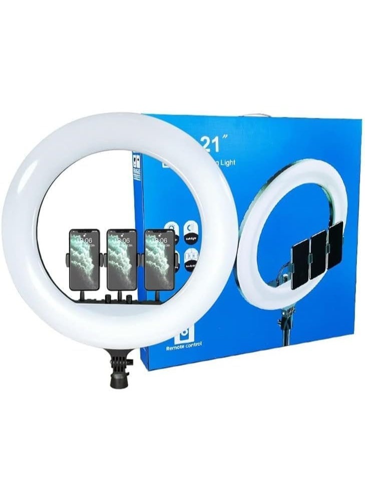 SUKILO RL-21 LED Ring Light with Adjustable Tripod Stand, Dimmable Soft Lighting for Makeup, Selfie, Live Streaming, YouTube, Photography, Compatible with Smartphones & Cameras, Remote Included  - Image 1
